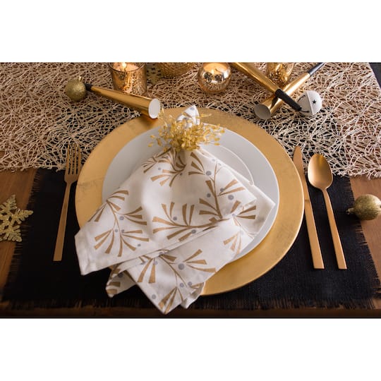 DII® Gold Beaded Burst Napkin Rings, 6ct.